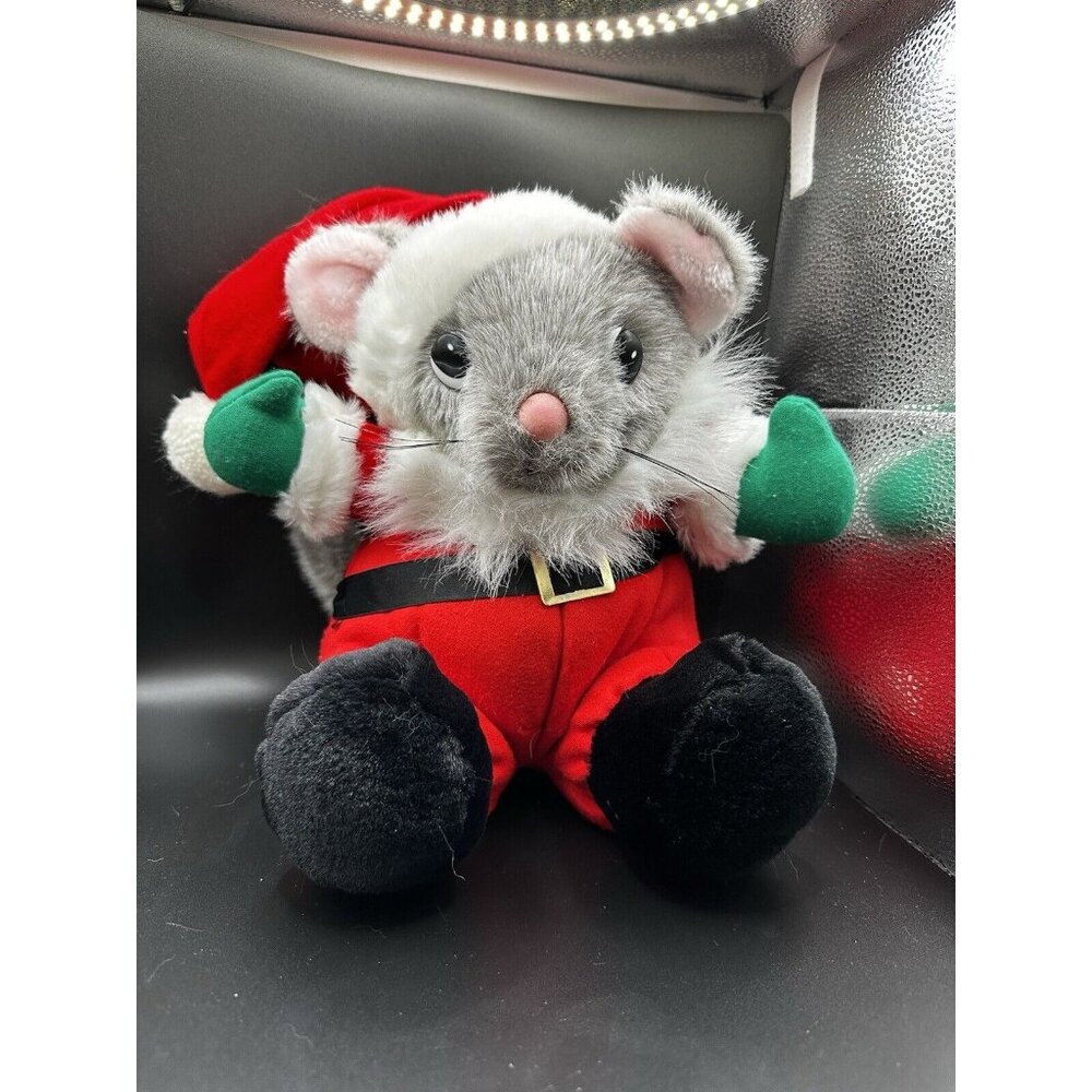 JC Penney 1980’s 12”‎ Santa Mouse Plush Stuffed Animal Christmas Xmas Vtg READ